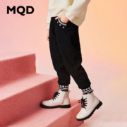 MQD 马骑顿  女童爱心加绒休闲长裤（110-160cm） 3色