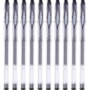 三菱（Uni）可擦中性笔UM-101ER学生办公用 黑色0.5mm10支装