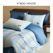 MIDO HOUSE铭都60SPro新疆长绒棉四件套纯棉新款儿童秋季亲肤磨毛床单被套 小狗冲冲冲 1.5m床笠款四件套