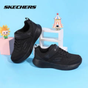 SKECHERS 斯凯奇 童鞋男女童运动鞋冬季跑步鞋轻便透气网鞋中大童耐磨防滑休闲鞋 黑色-BBK 35码
