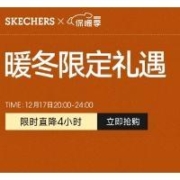 17日20日、促销活动：京东 斯凯奇 暖冬限定礼遇 4当优惠好券可领