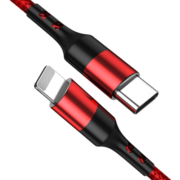 洛斯达 to lightning适用于适用苹果手机数据线充电线 Type-C to Lightning黑色 1m
