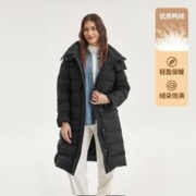 SKECHERS 斯凯奇 23年冬季女士长款羽绒服护膝羽绒外套