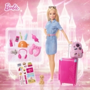 芭比（Barbie） 女孩礼物过家家玩具娃娃玩具换装-芭比娃娃旅行中的芭比FWV25