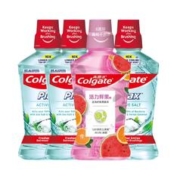Colgate 高露洁 盐白鲜果酷爽漱口水4瓶随机发货清新口气减少细菌家庭套装
