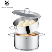 WMF 德国福腾宝  奶锅不锈钢泡面锅宝宝辅食锅小锅煮热牛奶锅小汤锅 Albaro蒸锅 16cm汤奶锅
