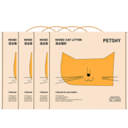 petshy天然豆腐猫砂细混合型无尘大袋2.5公斤*4包装