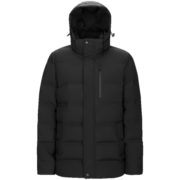 京东京造【聚热羽绒plus+】男士羽绒服外套冬季防钻绒短款 黑色XL