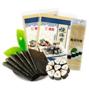 POLI 波力食品 波力海苔片 寿司海苔紫菜包饭健康无添加剂寿司卷食材54克20张带竹帘