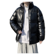 SOAH2023黑金款高端超厚羽绒棉情侣棉衣连帽防寒服加厚外套 黑色 XL