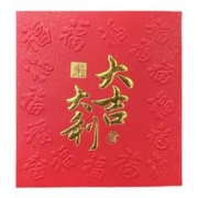 金纽 2024龙年春节港版利是封 方形百元红包 8.8*9.2CM 40个装