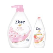 Dove 多芬 沐浴露1kg+300g大瓶装白桃乳清爽水嫩保湿男女士家用秋冬滋润