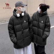[火山]骆驼女装羽绒服情侣短款面包服连帽潮