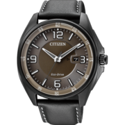 西铁城（CITIZEN）手表男日韩表光动能日期显示表盘皮带商务礼物AW1515-18H