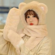 手慢无 小熊帽子三件套