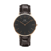 丹尼尔惠灵顿（DanielWellington）DW手表Classicblack系列40mm男表圣诞礼物送男友DW00100128
