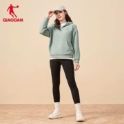 QIAODAN 乔丹 中国乔丹摇粒绒卫衣女2023冬季新款女士加绒保暖连帽舒适套头卫衣