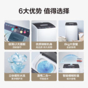 Haier 海尔 冰洗套装 XQB80-M106 大神童波轮洗衣机全自动8KG家用
