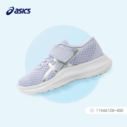 asics亚瑟士童鞋新款男女童透气跑步鞋运动鞋3-7岁 401蓝花色（建议选大一码） 28.5码