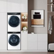 Haier 海尔 晶彩系列 EG100MATE7WU1+EHG100FMATE7WU1 热泵式洗烘套装 白色