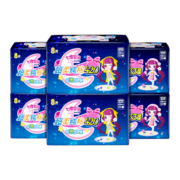 七度空间（SPACE 7）少女超薄 100%纯棉 超长夜用卫生巾套装48片
