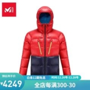 MILLET 觅乐 攀登雪山高山防风防渗透保暖羽绒服男女款MIV7954 红色/宝石蓝8729 M