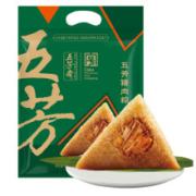 概率券、PLUS会员：五芳斋中华老字号 嘉兴特产粽子 五芳嘉禧礼袋粽560g 猪肉粽140g*4只