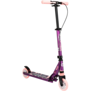 迪卡侬（DECATHLON）儿童滑板车6-8-12岁代步车减震手刹两轮单脚滑轮车 高配版MID5印第安紫粉款适合1.1-1.5m