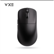 VXE蜻蜓R1  长续航 PAW3395无孔轻量化人体工学无线鼠标 蜻蜓R1 SE长续航 黑