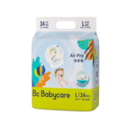 bc babycareAirPro四季通用弱酸超薄日用婴儿宝宝纸尿片 透气尿不湿 呼吸拉拉裤L32片109元