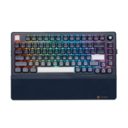 黑峡谷(Hyeku) E2sPro 82键无线蓝牙三模客制化机械键盘 热插拔gasket自定义旋钮PBT键帽 午夜蓝 BOX烟漠轴