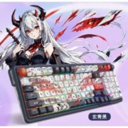 31号20点：红龙（REDRAGON）KS99 三模 客制化机械键盘 全键热插拔 gasket结构 玄青黑-木姜子轴
