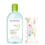 贝德玛（BIODERMA）卸妆水绿水净妍控油洁肤液500ml 油痘肌油皮护肤品送女友礼物