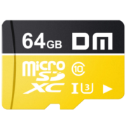 大迈（DM）64GB TF（MicroSD）存储卡 黄卡 C10 手机行车记录仪监控摄像头专用高速内存卡