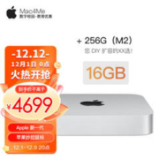 Apple 苹果 Mac mini 2023款 迷你台式机 银色（M2 8核、核芯显卡、16GB、25