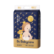 bc babycare【优选】皇室弱酸 超薄透气尿不湿婴儿柔软亲肤弱酸亲肤尿不湿 纸尿裤NB码 58片 （0-5kg）