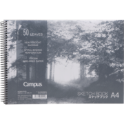 国誉(KOKUYO)A4图画本学生绘画笔记本子Campus PP面螺旋装订图画本素描本 50张1本 WCN-PS2051N