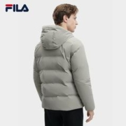 FILA 斐乐 男子羽绒服2023冬新款短款商务休闲连帽保暖外套男面包服