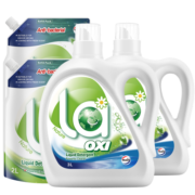 威露士清可新洗衣液18.5斤（3L瓶+2.25L+2L袋x2）除菌除螨 松木香新升级
