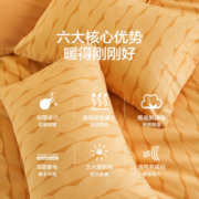 LOVO乐蜗家纺 全棉双面磨毛四件套 秋冬加厚保暖套件纯棉双人床单被套床上用品 刻画回忆 1.8米床 220*240cm