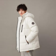 Gap 盖璞 男装冬季2023新款长款羽绒服840917宽松外套 米色 175/96A(L)亚洲尺码