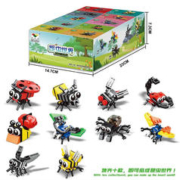 顺乐康 昆虫世界儿童拼装玩具 昆虫积木 10盒
