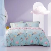 京东PLUS：LOVO 乐蜗家纺 床上三件套 花意轻漫 1.2米床(适配150x215被芯)