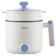 美的（Midea）肆意电煮锅 电热锅 宿舍小电锅 电蒸锅 1.7L适用学生宿舍办公室1-2人泡面小火锅不粘易洁 MC-XZE1615