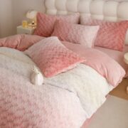 AIDLI A类兔兔绒渐变玫瑰工艺款四件套 200*230cm 8.5斤