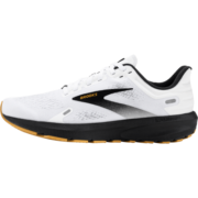 布鲁克斯（BROOKS）入门款轻盈男动态缓震运动官方疾速跑鞋Launch 9启速 白色/黑色/黄褐色 40.5
