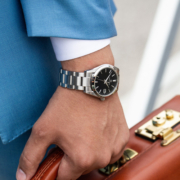 冠蓝狮（Grand Seiko） gs官方日本原装抗磁防水经典石英男表 黑盘SBGX261G