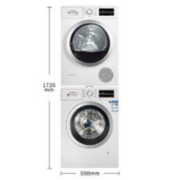 PLUS会员:BOSCH 博世 WAP282602W+WTW875601W 10+9KG【云朵白】热泵式洗烘套装 白色