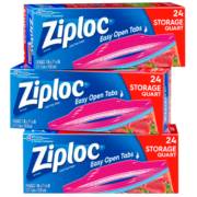 ziploc食品密封袋中号72个 食品级 收纳袋  微波炉可用冰箱厨房