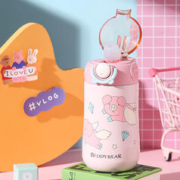 可爱猪猪：杯具熊 316不锈钢保温杯 380ml 飞天小猪
